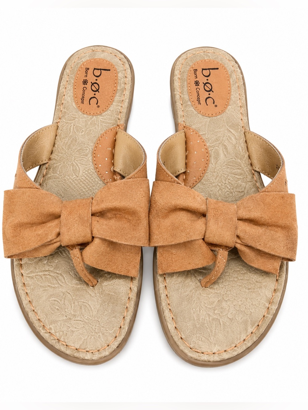 b.o.c. Born Concept women's flat leather thong sandals